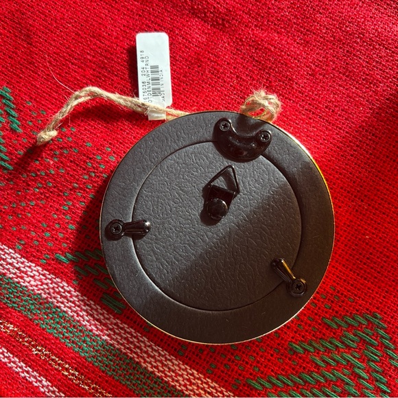 NWT Pottery Barn 2023 Round White Enamel Frame Christmas Ornament - Picture 3 of 3